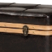 Baxton Studio Gendry Modern Rustic Transitional Dark Brown Faux Leather Upholstered and Oak Brown Finished Wood Large Storage Ottoman - JY20B054L-Dark Brown-Large Otto