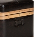 Baxton Studio Gendry Modern Rustic Transitional Dark Brown Faux Leather Upholstered and Oak Brown Finished Wood Large Storage Ottoman - JY20B054L-Dark Brown-Large Otto