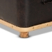 Baxton Studio Gendry Modern Rustic Transitional Dark Brown Faux Leather Upholstered and Oak Brown Finished Wood Large Storage Ottoman - JY20B054L-Dark Brown-Large Otto