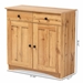 Baxton Studio Lauren Modern and Contemporary Oak Brown Finished Wood 2-Door Buffet Kitchen Cabinet - DR 883400-Wotan Oak