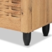 Baxton Studio Winda Modern and Contemporary Oak Brown Finished Wood 4-Door Shoe Storage Cabinet - SC864574 B-Wotan Oak