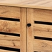 Baxton Studio Gisela Modern and Contemporary Oak Brown Finished Wood 3-Door Shoe Storage Cabinet - SC865513M-Wotan Oak