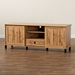 Baxton Studio Unna Modern and Contemporary Oak Brown Finished Wood 2-Door TV Stand - TV831240-Wotan Oak