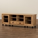 Baxton Studio Walda Modern and Contemporary Oak Brown Finished Wood 2-Drawer TV Stand - TV838070-Wotan Oak