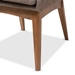 Baxton Studio Nexus Mid-Century Modern Gravel Fabric Upholstered and Walnut Brown Finished Wood 5-Piece Dining Set - BBT5280-Gravel/Walnut-5PC Dining Set