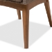 Baxton Studio Dorina Mid-Century Modern Gravel Fabric Upholstered and Walnut Brown Finished Wood 5-Piece Dining Set - BBT5281-Gravel/Walnut-5PC Dining Set