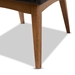 Baxton Studio Nexus Mid-Century Modern Dark Grey Fabric Upholstered and Walnut Brown Finished Wood 5-Piece Dining Set - BBT5280-Dark Grey/Walnut-5PC Dining Set