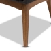 Baxton Studio Dorina Mid-Century Modern Dark Grey Fabric Upholstered and Walnut Brown Finished Wood 5-Piece Dining Set - BBT5281-Dark Grey/Walnut-5PC Dining Set