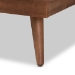 Baxton Studio Nura Mid-Century Modern Walnut Brown Finished Wood and Synthetic Rattan King Size Platform Bed - Nura-Ash Walnut Rattan-King