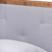 Baxton Studio Saul Mid-Century Modern Light Grey Fabric Upholstered and Walnut Brown Finished Wood Twin Size Platform Bed - Saul-Light Grey/Walnut-Twin