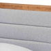 Baxton Studio Linn Mid-Century Modern Light Grey Fabric Upholstered and Walnut Brown Finished Wood Twin Size Platform Bed - Linn-Light Grey/Walnut-Twin