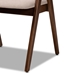 Baxton Studio Danton Mid-Century Modern Beige Fabric Upholstered and Walnut Brown Finished Wood 2-Piece Dining Chair Set - WM1900B-Latte/Walnut-DC