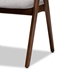 Baxton Studio Danton Mid-Century Modern Grey Fabric Upholstered and Walnut Brown Finished Wood 2-Piece Dining Chair Set - WM1900B-Smoke/Walnut-DC