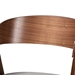 Baxton Studio Danton Mid-Century Modern Grey Fabric Upholstered and Walnut Brown Finished Wood 5-Piece Dining Set - WM1900B-Smoke/Walnut-5PC Dining Set