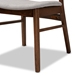 Baxton Studio Alston Mid-Century Modern Grey Fabric Upholstered and Walnut Brown Finished Wood 5-Piece Dining Set - WM1892B-Smoke/Walnut-5PC Dining Set