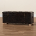 Baxton Studio Janna Rustic Transitional Dark Brown Faux Leather Upholstered and Oak Brown Finished Wood Storage Ottoman - JY20B055L-Dark Brown-Large Otto