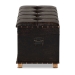 Baxton Studio Janna Rustic Transitional Dark Brown Faux Leather Upholstered and Oak Brown Finished Wood Storage Ottoman - JY20B055L-Dark Brown-Large Otto