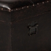 Baxton Studio Janna Rustic Transitional Dark Brown Faux Leather Upholstered and Oak Brown Finished Wood Storage Ottoman - JY20B055L-Dark Brown-Large Otto