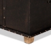 Baxton Studio Janna Rustic Transitional Dark Brown Faux Leather Upholstered and Oak Brown Finished Wood Storage Ottoman - JY20B055L-Dark Brown-Large Otto