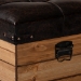 Baxton Studio Edmund Rustic Transitional Dark Brown Faux Leather Upholstered and Oak Brown Finished Wood Storage Ottoman - JY20B056S-Dark Brown-Small Otto