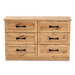 Baxton Studio Colburn Modern and Contemporary 6-Drawer Oak Brown Finished Wood Storage Dresser - BR888003-Wotan Oak