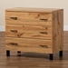 Baxton Studio Maison Modern and Contemporary Oak Brown Finished Wood 3-Drawer Storage Chest - BR888023-Wotan Oak