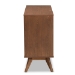 Baxton Studio Barrett Mid-Century Modern Walnut Brown Finished Wood and Synthetic Rattan 6-Drawer Dresser - MG9001-Rattan-6DW-Dresser