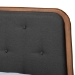 Baxton Studio Diantha Classic and Traditional Dark Grey Fabric Upholstered and Walnut Brown Finished Wood Full Size Platform Bed - MG0061-Dark Grey/Walnut-Full