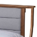 Baxton Studio Regis Modern and Contemporary Transitional Light Grey Fabric Upholstered and Walnut Brown Finished Wood Full Size Platform Bed - MG0067-Light Grey/Walnut-Full
