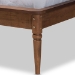 Baxton Studio Regis Modern and Contemporary Transitional Light Grey Fabric Upholstered and Walnut Brown Finished Wood Full Size Platform Bed - MG0067-Light Grey/Walnut-Full