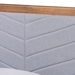 Baxton Studio Tasha Mid-Century Modern Light Grey Fabric Upholstered and Walnut brown Finished Wood Twin Size Platform Bed - Tasha-Light Grey/Walnut-Twin