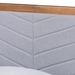 Baxton Studio Roze Mid-Century Modern Light Grey Fabric Upholstered and Walnut brown Finished Wood Twin Size Platform Bed - Roze-Light Grey/Walnut-Twin