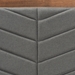 Baxton Studio Roze Mid-Century Modern Dark Grey Fabric Upholstered and Walnut brown Finished Wood Twin Size Platform Bed - Roze-Dark Grey/Walnut-Twin