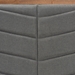Baxton Studio Iden Modern and Contemporary Dark Grey Fabric Upholstered and Walnut Brown Finished Wood Full Size Headboard - MG9733-Dark Grey/Walnut-Full-HB
