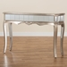 Baxton Studio Elgin Contemporary Glam and Luxe Brushed Silver Finished Wood and Mirrored Glass Console Table - JY16897-Silver-Console
