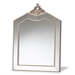 Baxton Studio Odele Contemporary Glam and Luxe Brushed Silver Finished Wood Accent Wall Mirror