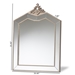 Baxton Studio Odele Contemporary Glam and Luxe Brushed Silver Finished Wood Accent Wall Mirror - JY13009-Silver-Mirror