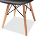 Baxton Studio Jaspen Modern and Contemporary Black Finished Polypropylene Plastic and Oak Brown Finished Wood 4-Piece Dining Chair Set - AY-PC01-Black Plastic-DC