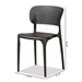 Baxton Studio Rae Modern and Contemporary Black Finished Polypropylene Plastic 4-Piece Stackable Dining Chair Set - AY-PC08-Black Plastic-DC