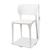 Baxton Studio Rae Modern and Contemporary White Finished Polypropylene Plastic 4-Piece Stackable Dining Chair Set - AY-PC08-White Plastic-DC