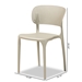 Baxton Studio Rae Modern and Contemporary Beige Finished Polypropylene Plastic 4-Piece Stackable Dining Chair Set - AY-PC08-Beige Plastic-DC