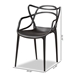 Baxton Studio Landry Modern and Contemporary Black Finished Polypropylene Plastic 4-Piece Stackable Dining Chair Set - AY-PC10-Black Plastic-DC