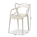 Baxton Studio Landry Modern and Contemporary Beige Finished Polypropylene Plastic 4-Piece Stackable Dining Chair Set - AY-PC10-Beige Plastic-DC
