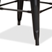 Baxton Studio Horton Modern and Contemporary Industrial Black Finished Metal 4-Piece Stackable Counter Stool Set - AY-MC06-Black Matte-CS