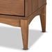 Baxton Studio Landis Mid-Century Modern Ash Walnut Finished Wood 2-Drawer Nightstand - MG9002-Ash Walnut-2DW-NS