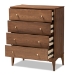 Baxton Studio Landis Mid-Century Modern Ash Walnut Finished Wood 4-Drawer Chest - MG9002-Ash Walnut-4DW-Chest