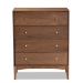 Baxton Studio Landis Mid-Century Modern Ash Walnut Finished Wood 4-Drawer Chest - MG9002-Ash Walnut-4DW-Chest