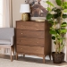 Baxton Studio Landis Mid-Century Modern Ash Walnut Finished Wood 4-Drawer Chest - MG9002-Ash Walnut-4DW-Chest
