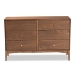 Baxton Studio Landis Mid-Century Modern Ash Walnut Finished Wood 6-Drawer Dresser - MG9002-Ash Walnut-6DW-Dresser