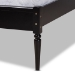 Baxton Studio Elston Mid-Century Modern Charcoal Finished Wood and Synthetic Rattan Queen Size Platform Bed - MG0056-Walnut Rattan/Black-Queen